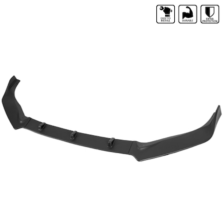 Spec-D Tuning Nissan Sentra Front Bumper Lip - Matte Black 2016-2019, PK2 LPF-SEN16BK-AK